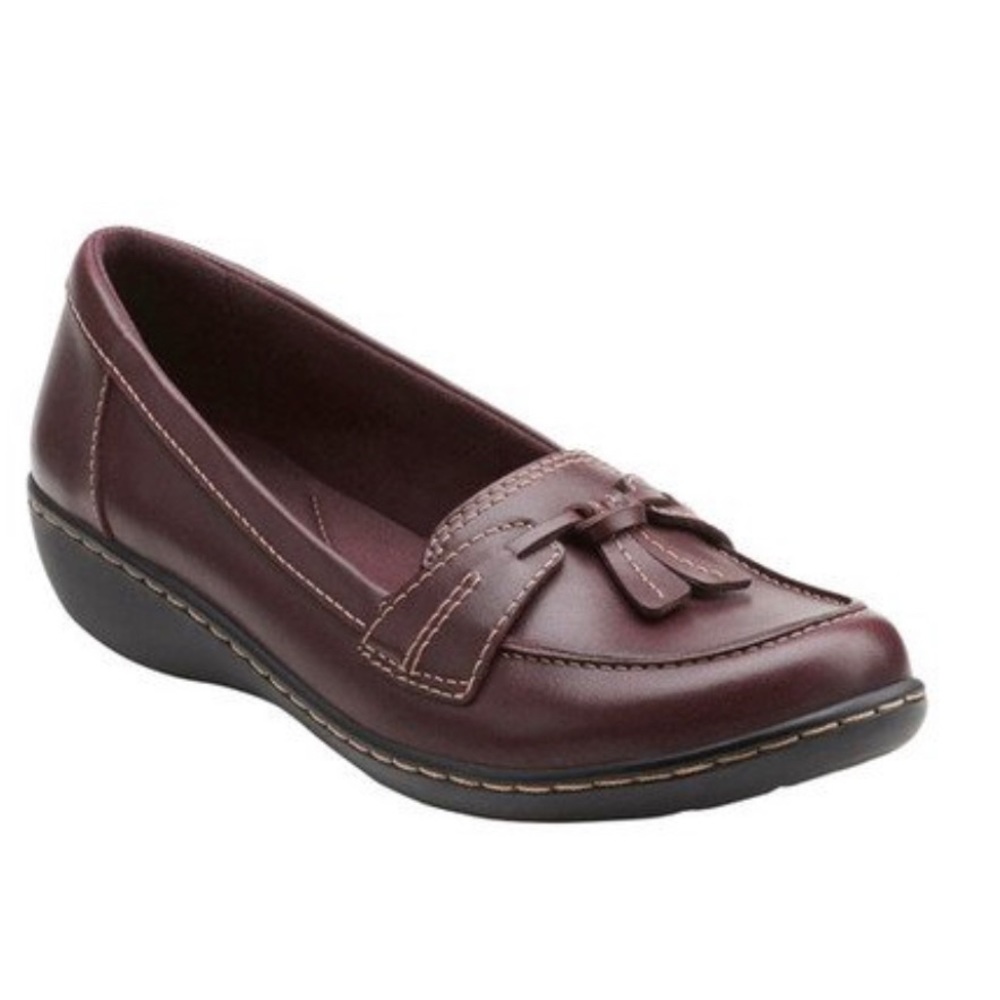 Clarks Ashland Bubble Loafer - 8W (Burgundy)